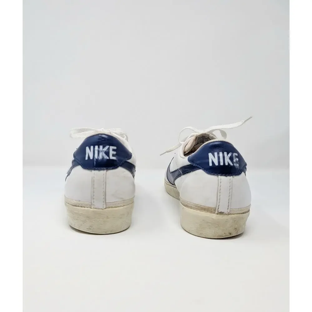 Vintage Nike Leather Bruin Leather White Blue Shoes Korea Men's Size 13